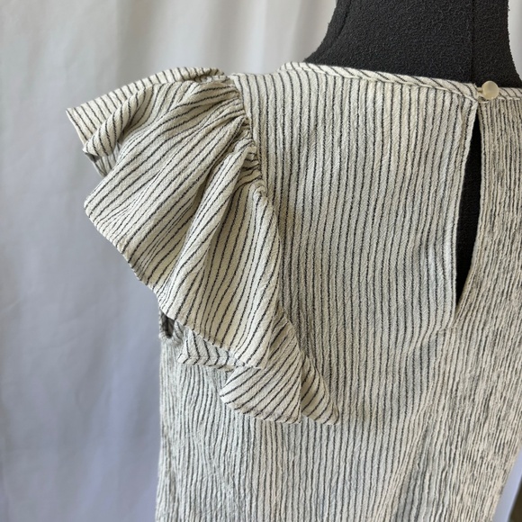 Pin Stripe Ruffle Blouse - Picture 3 of 12